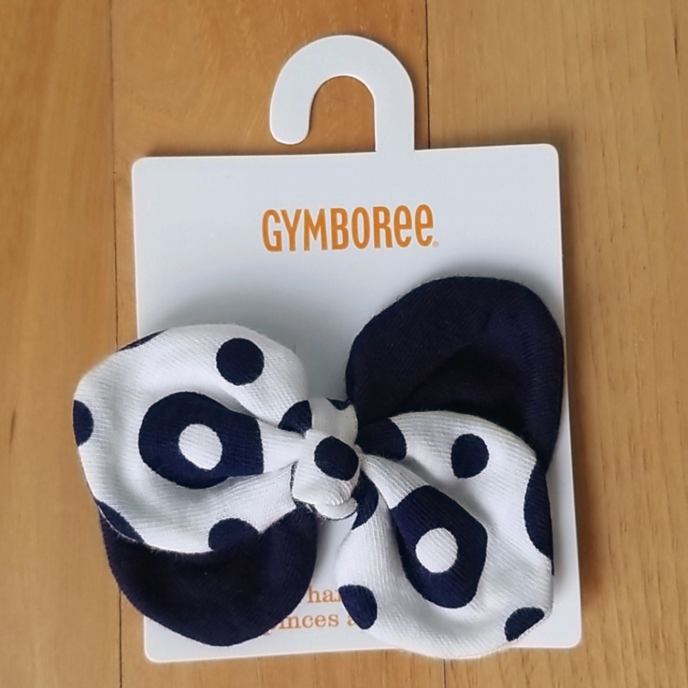 Gymboree PARISIAN AFTERNOON Bow hair clip dots